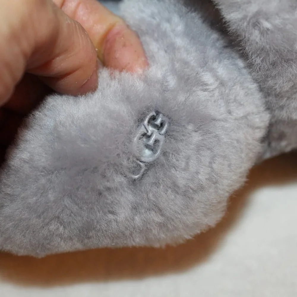 UGG FUZZETTE SHEARLING SLIPPER SANDALS LAVENDER 10
